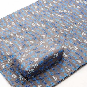 Grey Vintage Bicycle Picnic Blanket