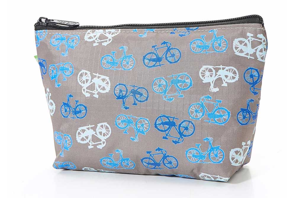 Grey Vintage Bicycle Wash Bag