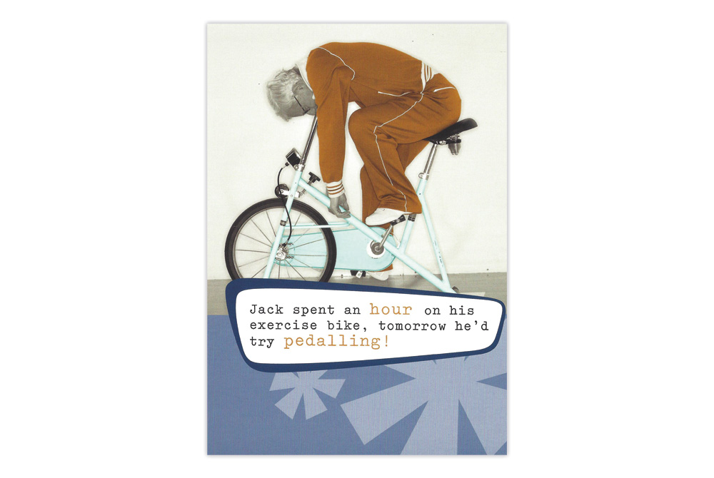 Exercise Bicycle Birthday Card