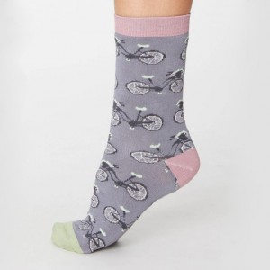 Women’s Bamboo Bicycle Socks – Pebble Grey