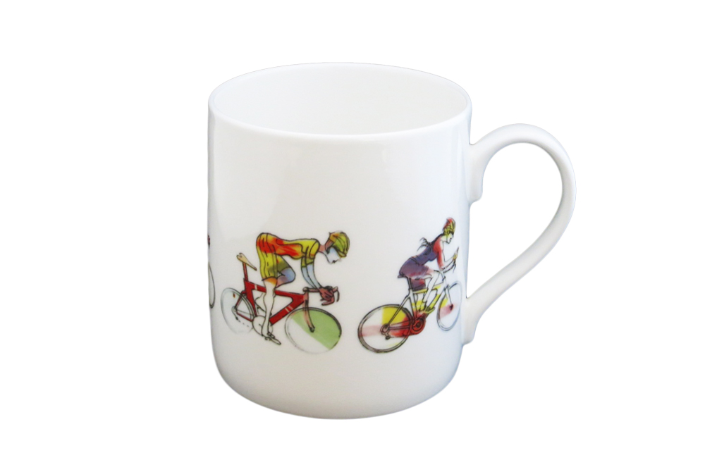 Women’s Racing Cyclist Mug – Simon Spilsbury for CycleMiles