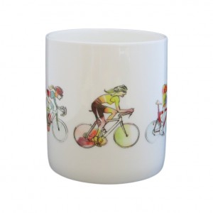Women’s Racing Cyclist Mug – Simon Spilsbury for CycleMiles
