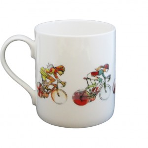 Women’s Racing Cyclist Mug – Simon Spilsbury for CycleMiles