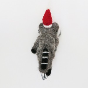Raccoon on a Bicycle Christmas Tree Decoration