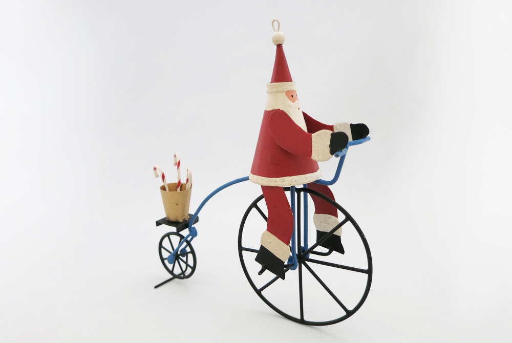 Bicycle Christmas Decoration – Santa on a Penny Farthing