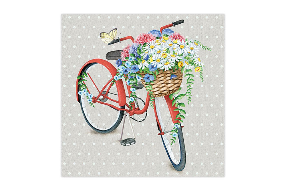 Basket of Flowers Bicycle Napkins