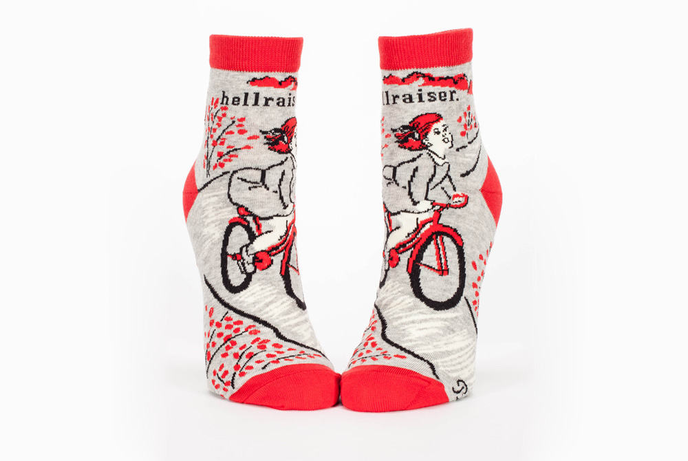 Blue Q Hellraiser Bicycle Ankle Socks