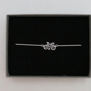 Sterling Silver Racing Bicycle Bracelet