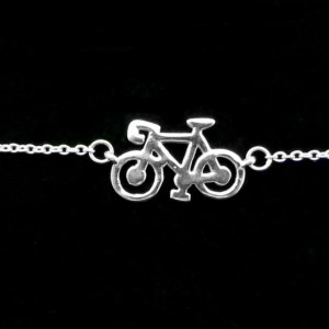 Sterling Silver Racing Bicycle Bracelet