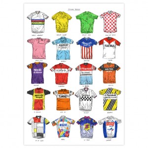 Racing Cycling Jerseys Print by David Sparshott