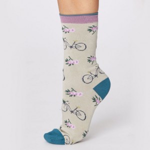 Women’s Bamboo Bicycle Socks – Cream