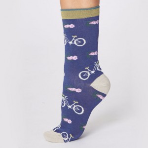 Women’s Bamboo Bicycle Socks – Ocean Blue