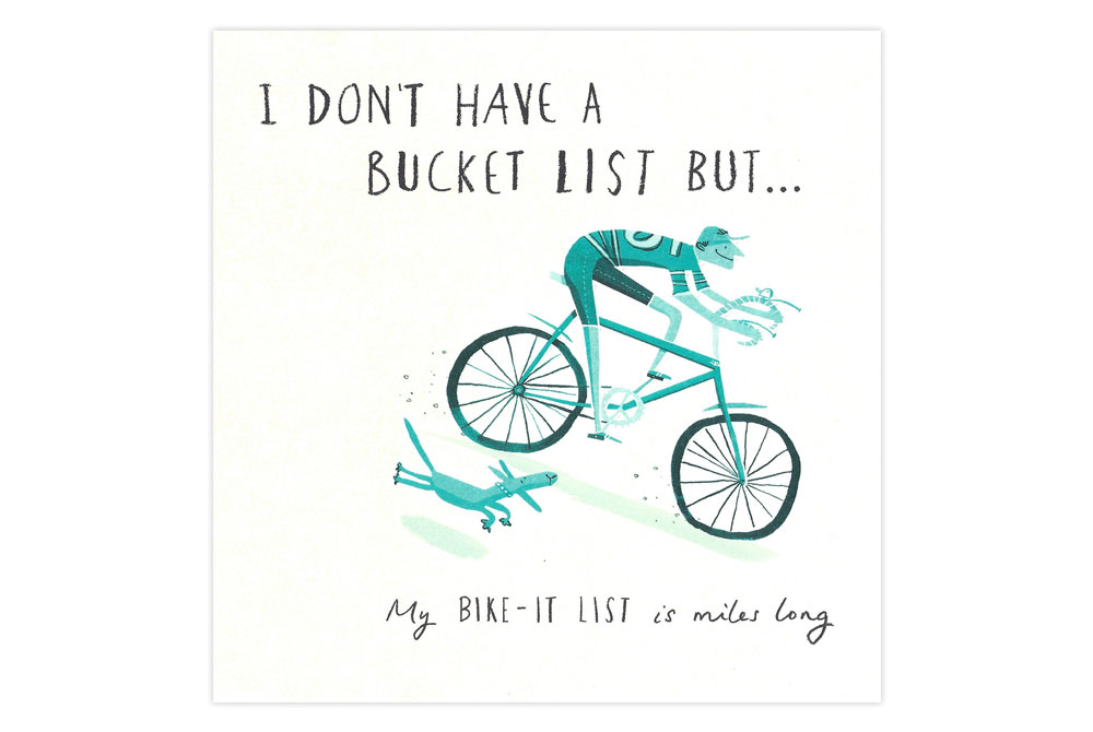 Racing Bicycle Bucket List Birthday Card