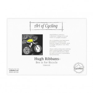 Bee is for Bicycle Greeting Card by Hugh Ribbans