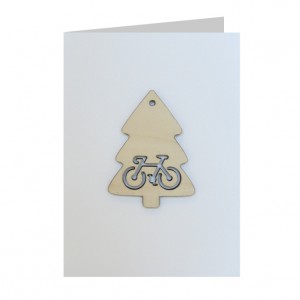 Christmas Tree Bicycle Decoration Christmas Card