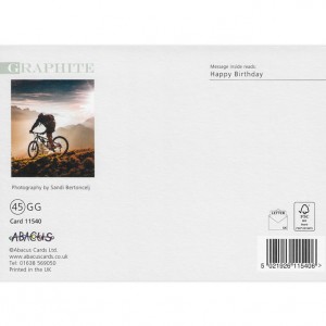 Sunset Mountain Biker Bicycle Birthday Card