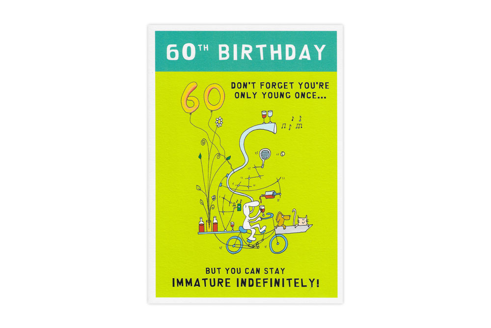 60th Birthday Bicycle Greeting Card