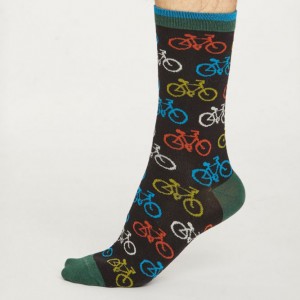 Men’s Bamboo Bicycle Socks – Black
