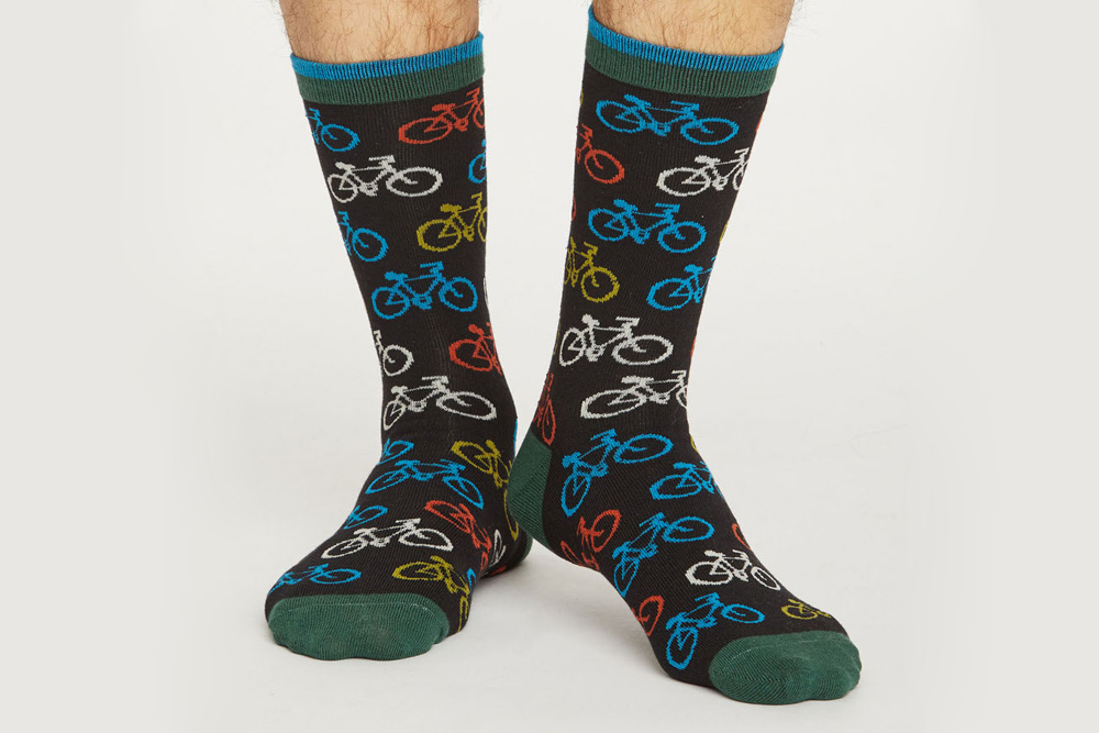 Men’s Bamboo Bicycle Socks – Black