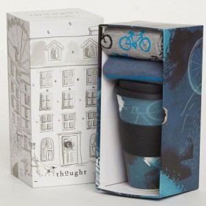 Cycler Bamboo Cup and Bicycle Socks Gift Box