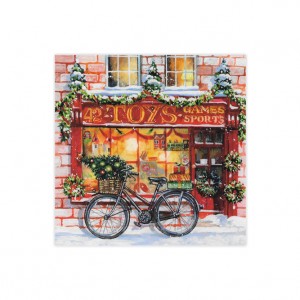 Christmas Shopping Bicycle Christmas Cards x 8