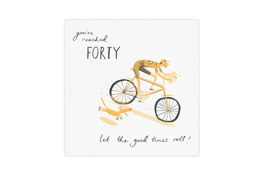 40th Birthday Bicycle Card