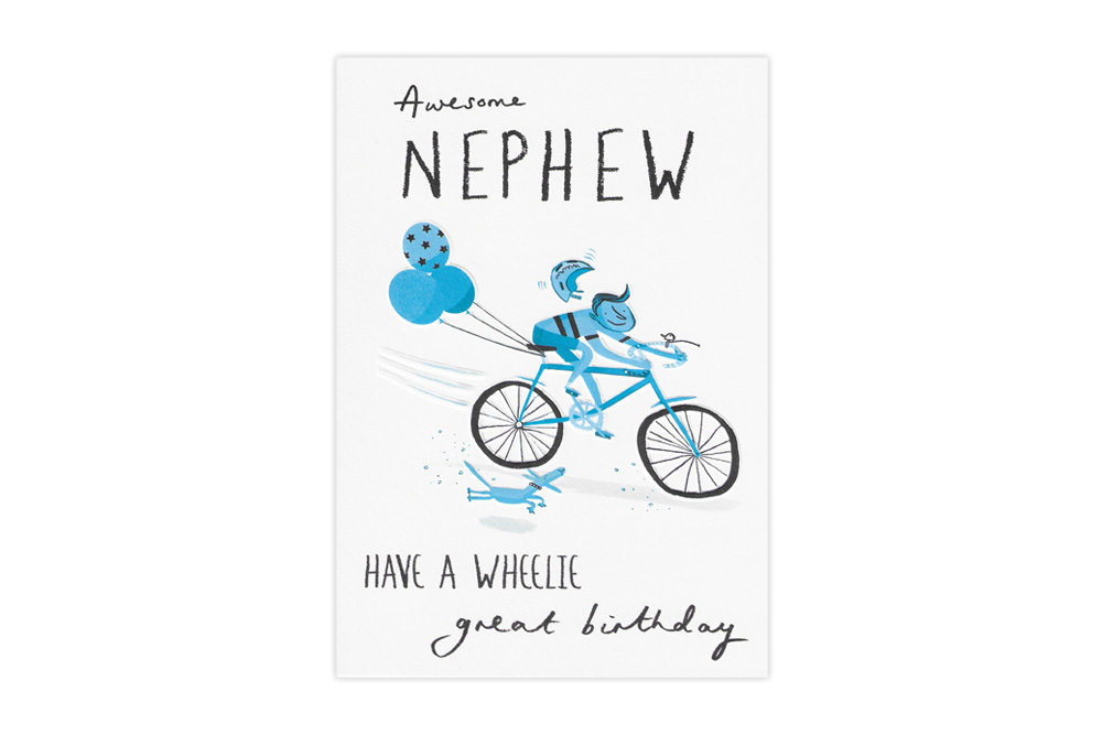 Awesome Nephew Bicycle Birthday Card