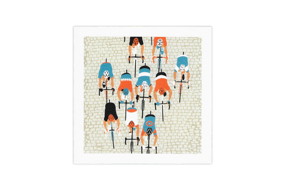 Paris Roubaix Racing Bicycle Greeting Card