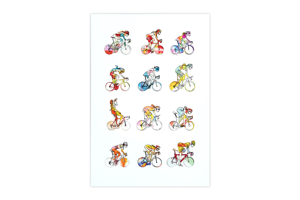 Women Roadies Cycling Print – Simon Spilsbury