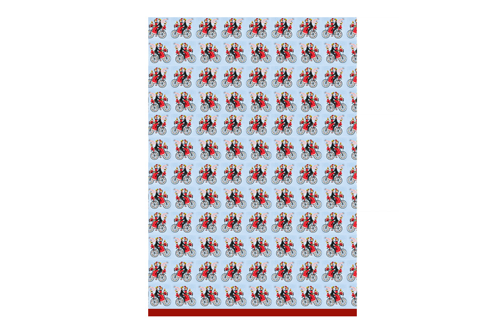 Christmas Bicycle Ride Wrapping Paper