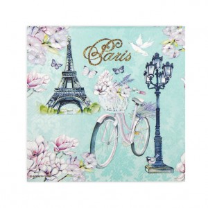 Paris Flowers Bicycle Napkins