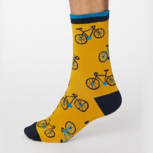 Men’s Bamboo Racing Bicycle Socks – Mustard