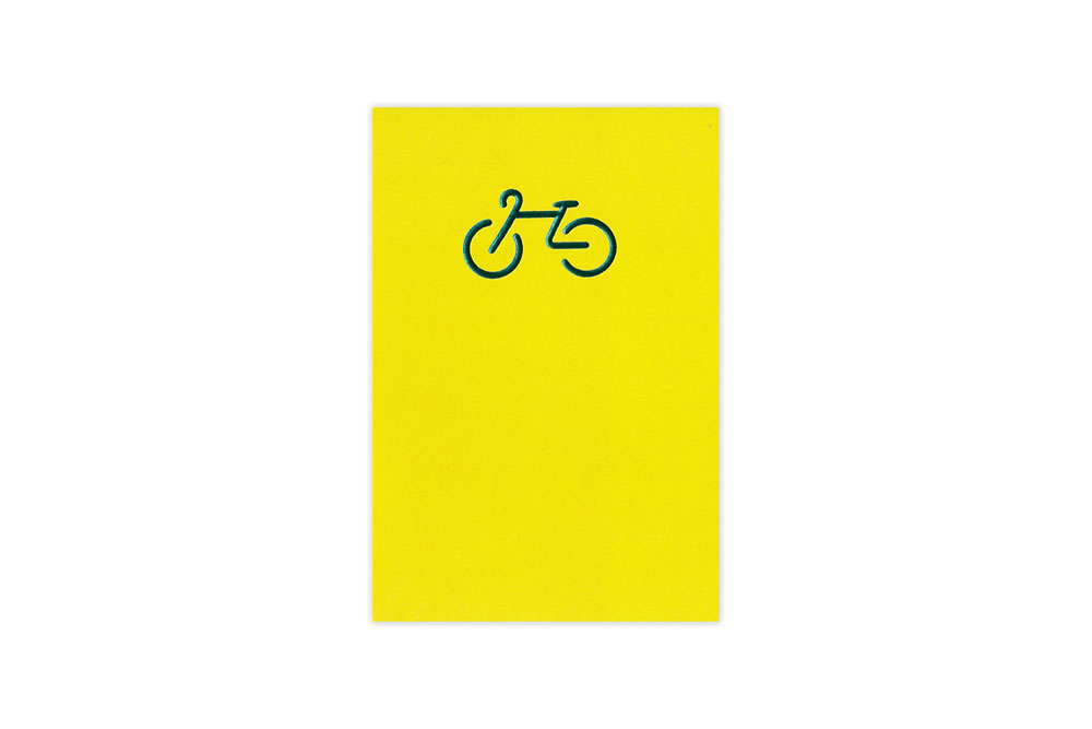 Foil Bicycle Greeting Card