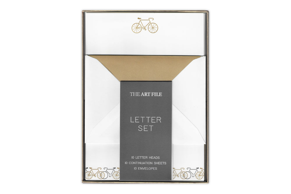 Black and Gold Foil Racing Bicycle Letter Set