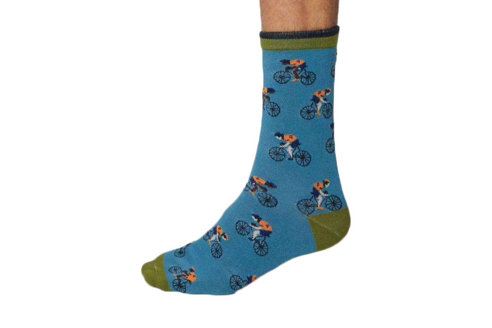 Men’s Racing Bicycle Socks – Dusty Blue