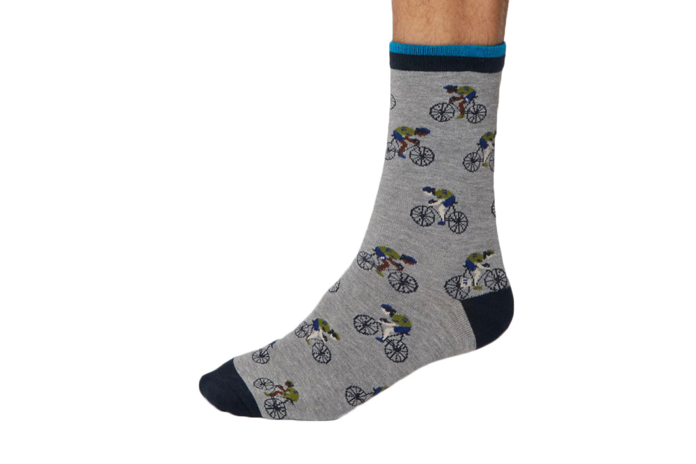Men’s Racing Bicycle Socks – Grey Marle