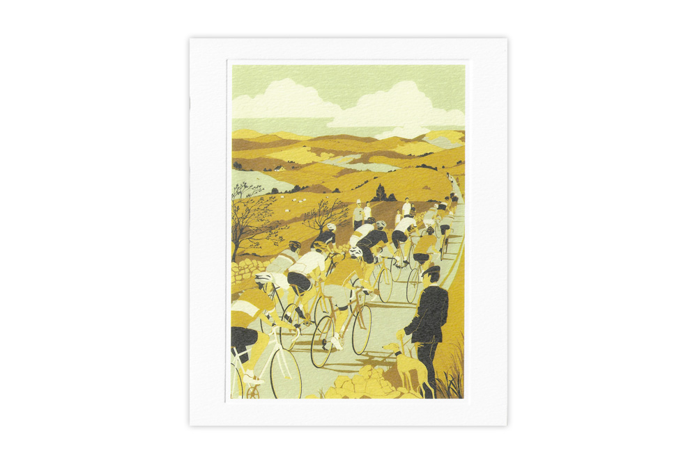 Tour de Yorkshire Bicycle Greeting Card by Eliza Southwood