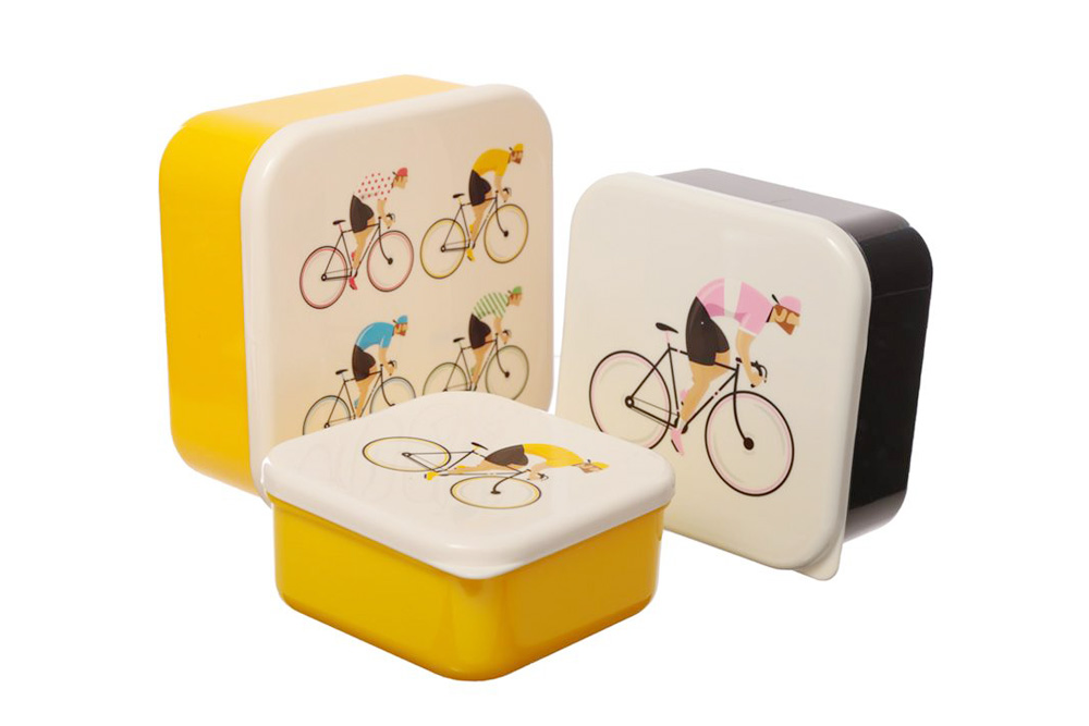 Cycle Works Racing Cyclist Lunch Boxes x 3