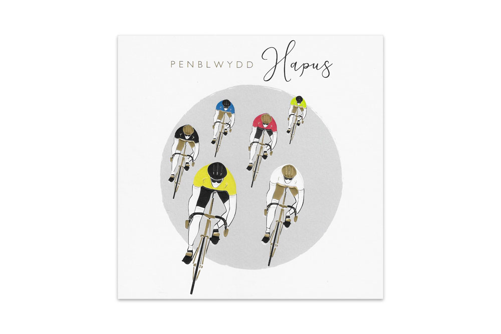 Racing Bicycle Penblwydd Card