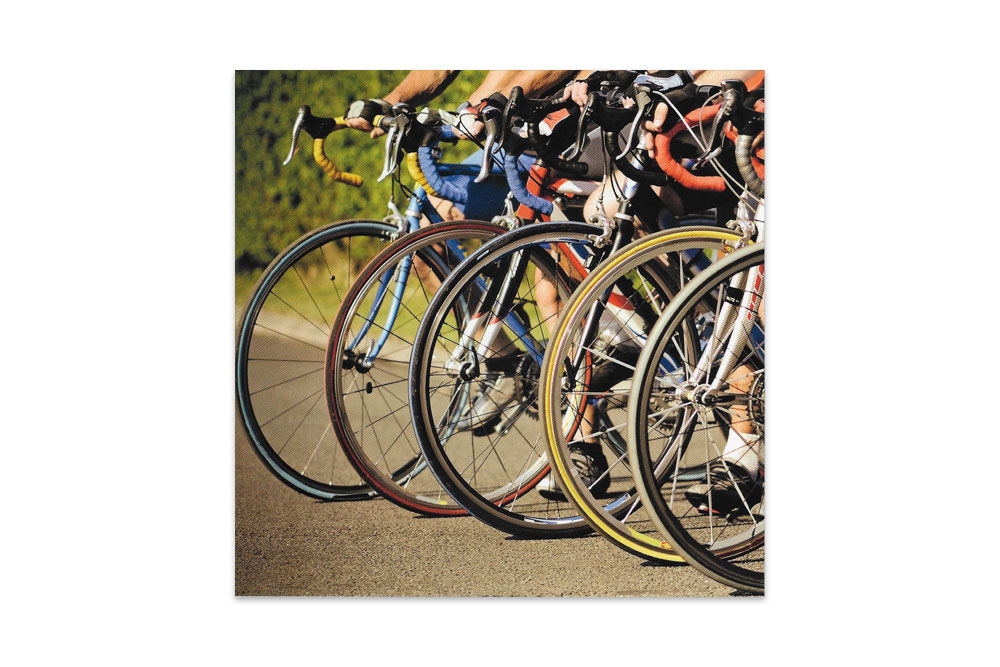 Large Racing Bicycle Greeting Card