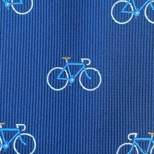 Racing Bicycle Blue Club Tie – Silver / Blue