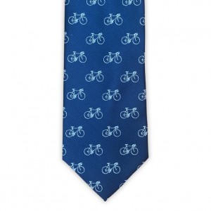 Racing Bicycle Blue Club Tie – Silver / Blue