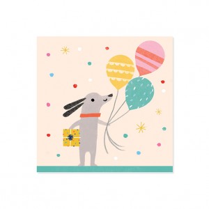 Cat and Dog Tandem Pop Up Birthday Card