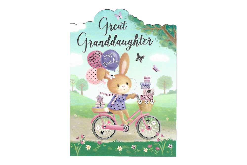 Great Granddaughter Bicycle Birthday Card