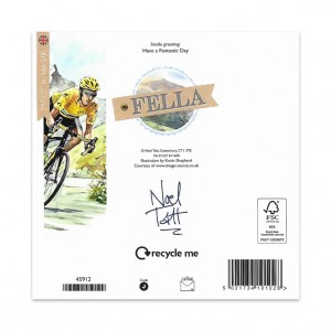 Wiggo and Geraint Racing Bicycle Birthday Card