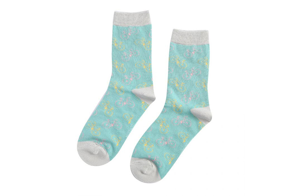 Women’s Multi Racing Bicycle Socks – Aqua