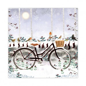5 x Birds & Bicycle Charity Christmas Cards