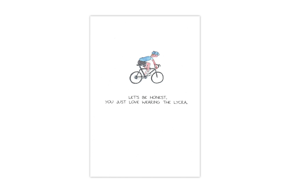 Love the Lycra Bicycle Greeting Card