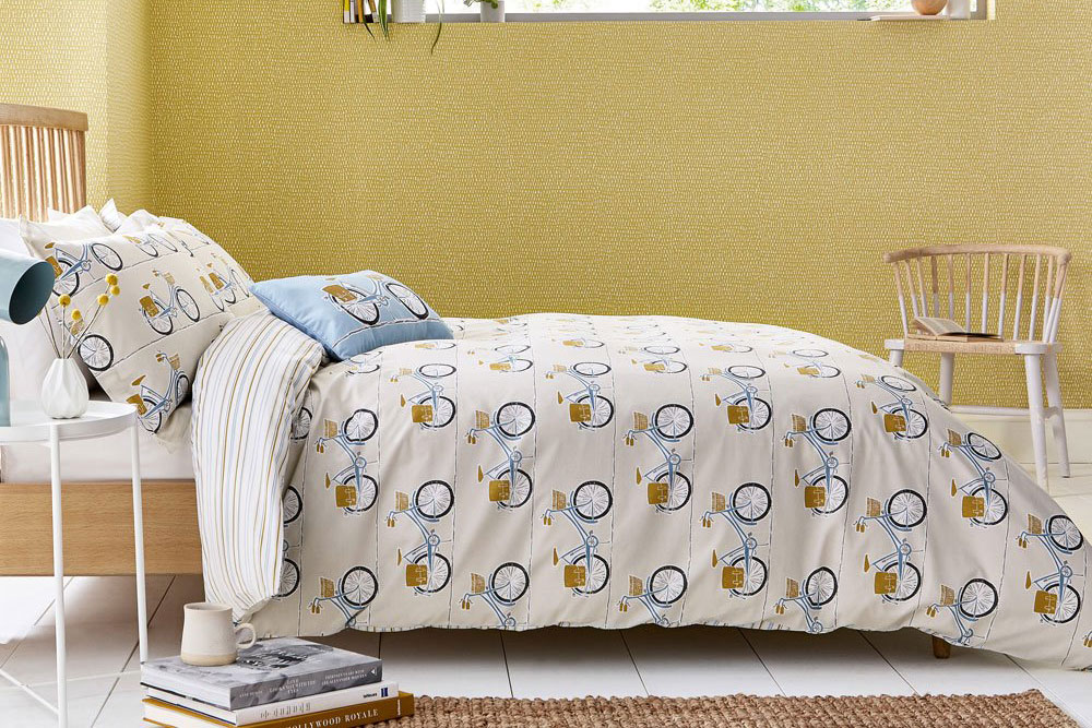 Town Bicycle King Size Duvet Set