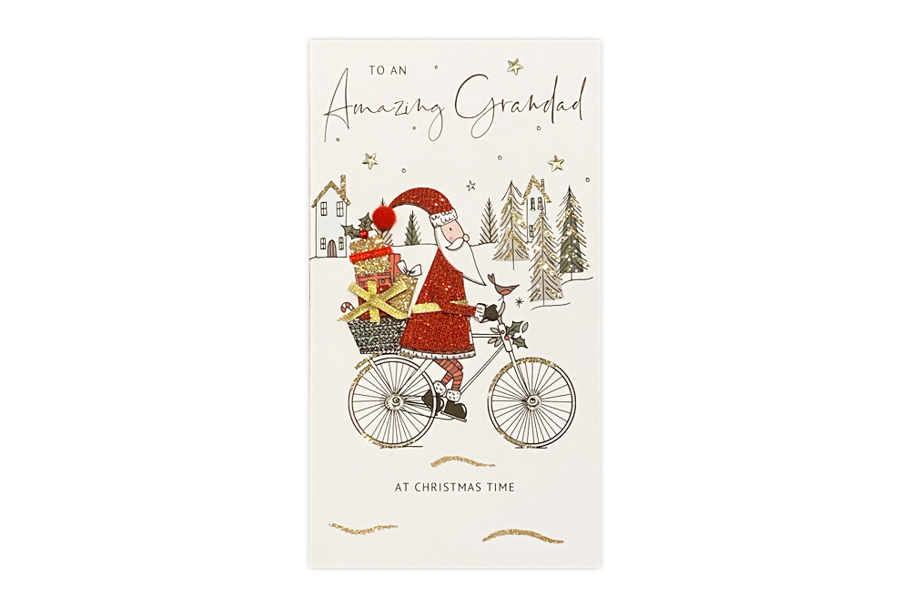 Amazing Grandad Christmas Bicycle Card